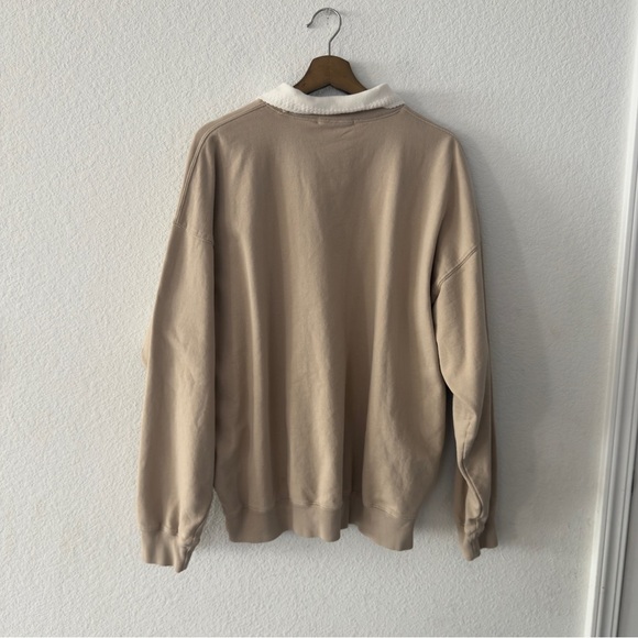 Brandy Melville- Light Brown Polo Crewneck Sweatshirt- M - Picture 8 of 8